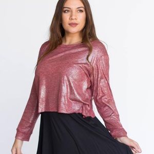 Pullover Metallic Rust Silver